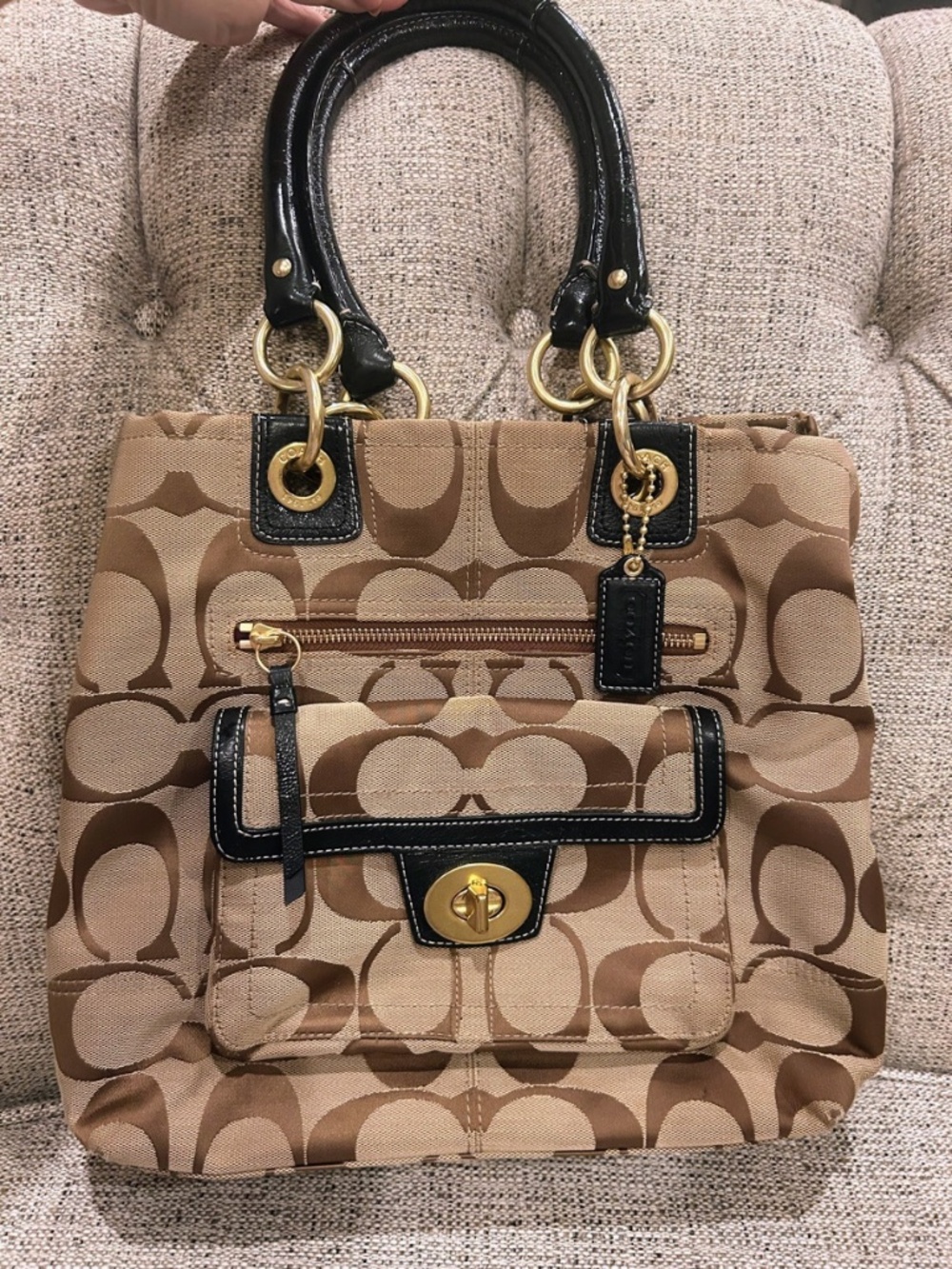 Coach Hampton Signature Satchel